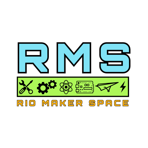Rio Maker Space logo with the initials RMS above maker and science icons